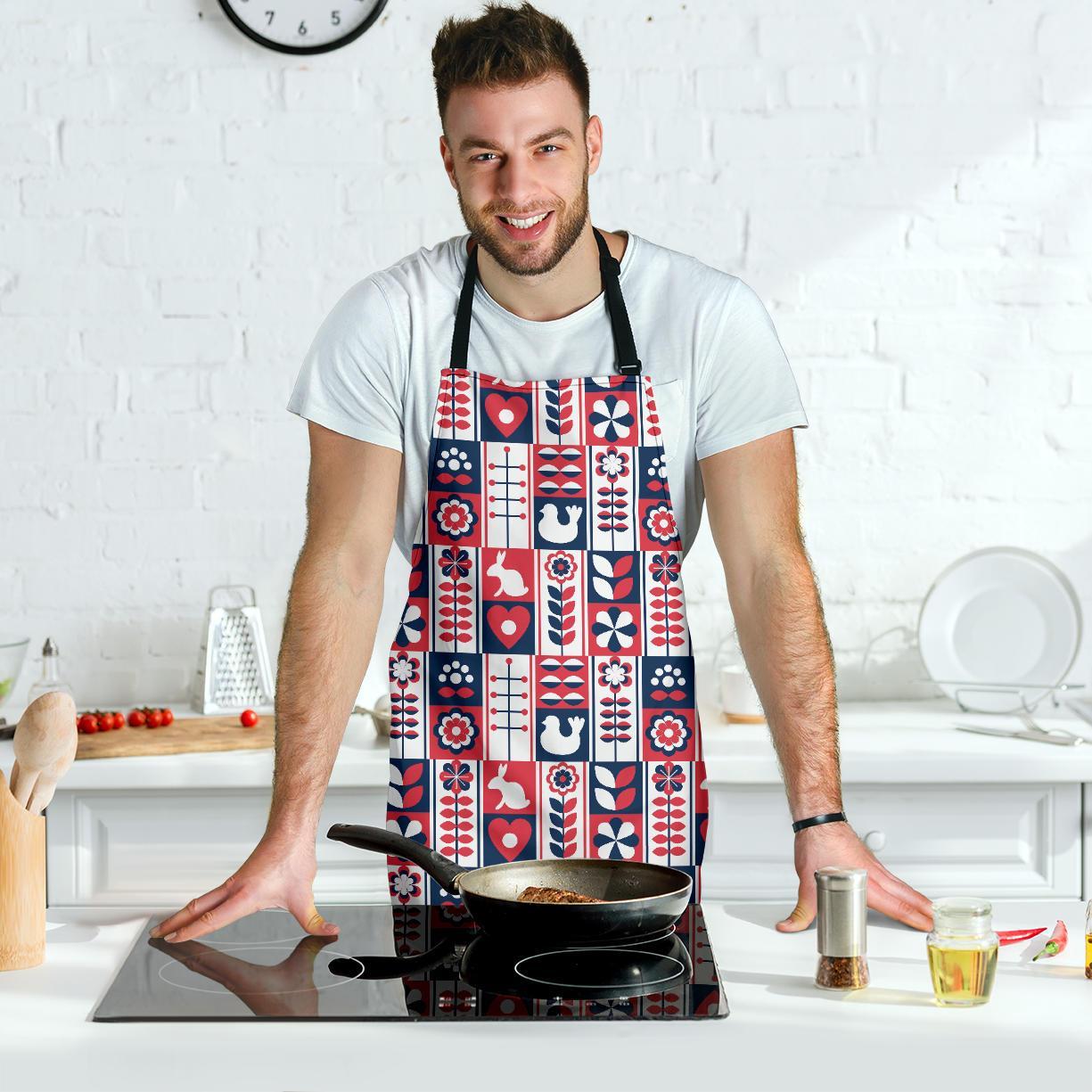 Pattern Print Swedish Men's Apron-grizzshop