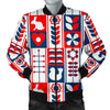 Pattern Print Swedish Men's Bomber Jacket-grizzshop