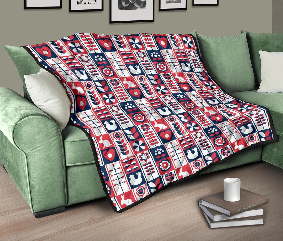 Pattern Print Swedish Quilt-grizzshop