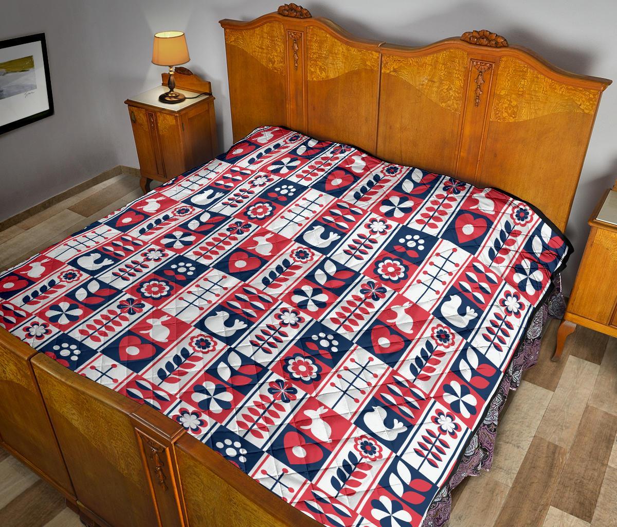 Pattern Print Swedish Quilt-grizzshop