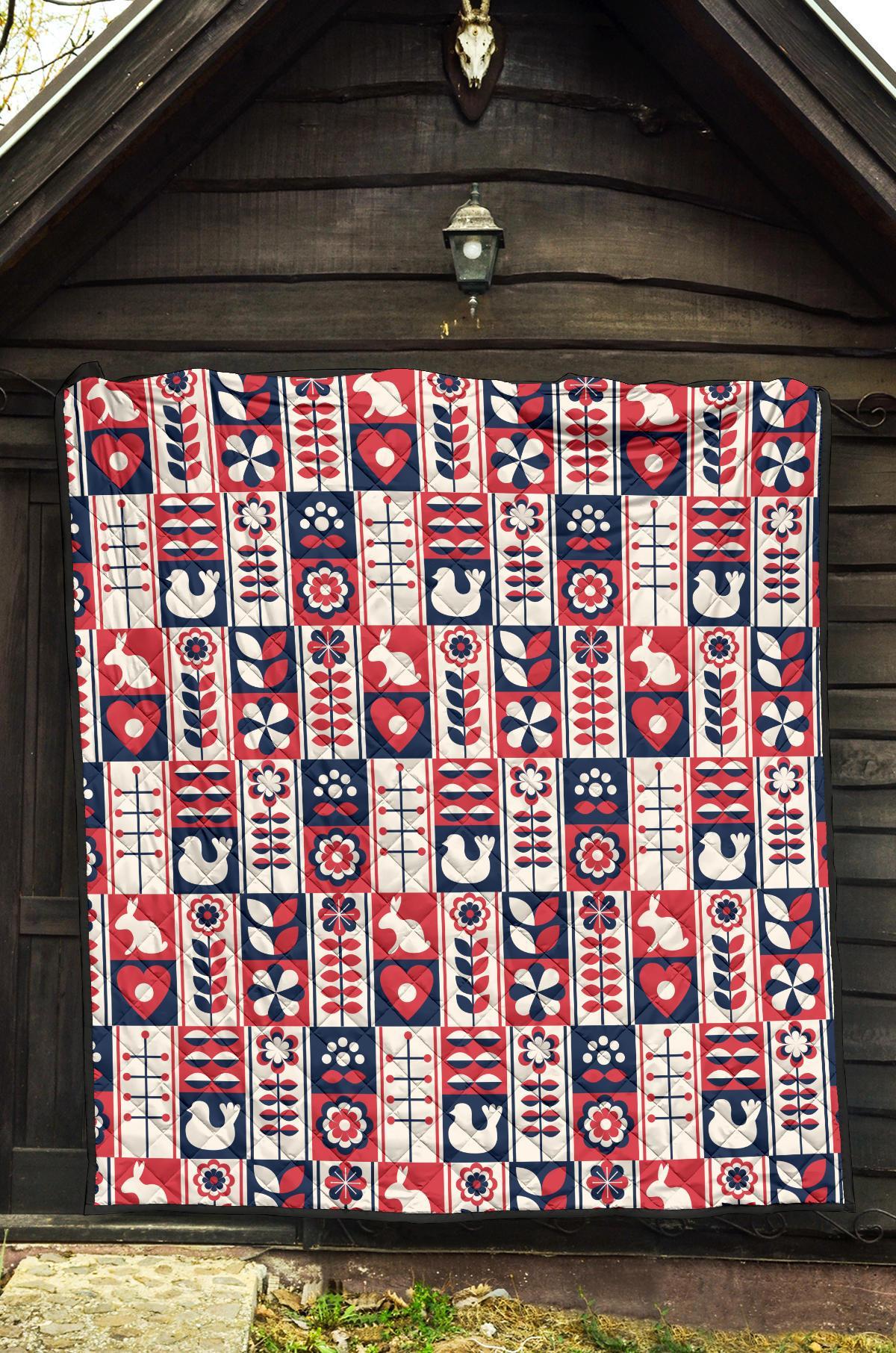 Pattern Print Swedish Quilt-grizzshop