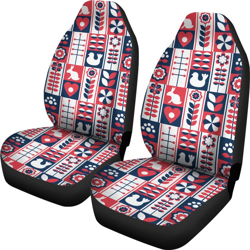 Pattern Print Swedish Universal Fit Car Seat Covers-grizzshop