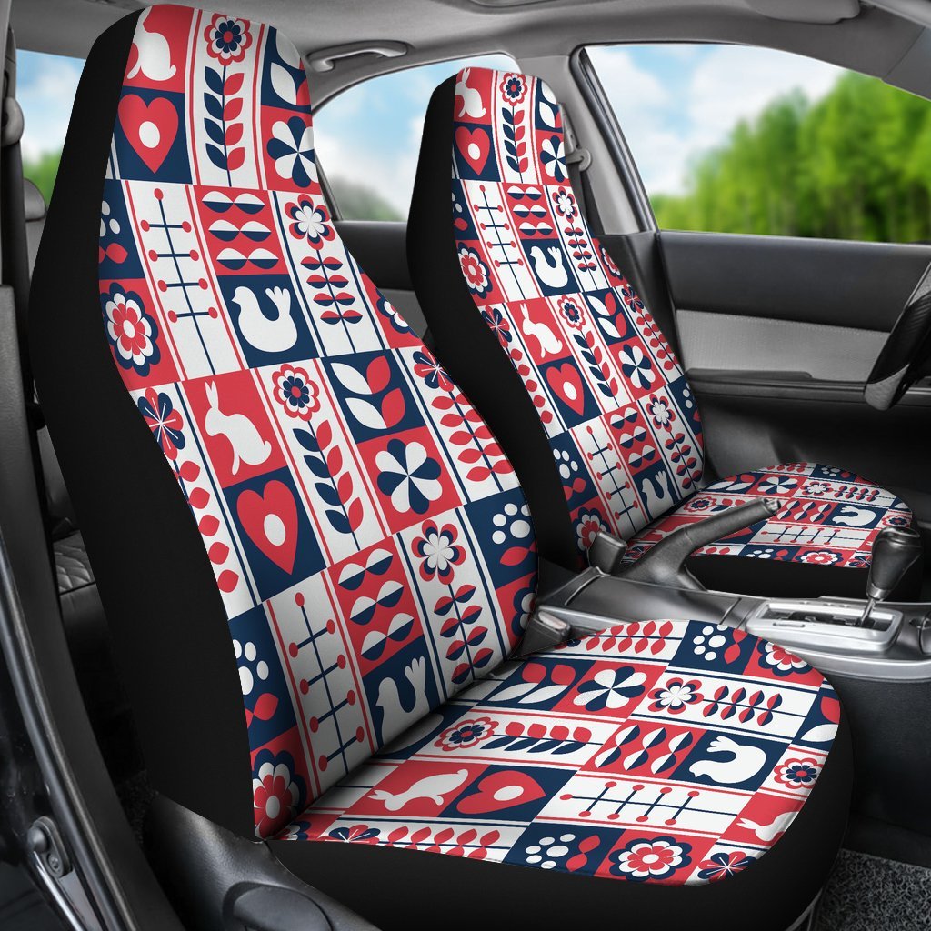 Pattern Print Swedish Universal Fit Car Seat Covers-grizzshop