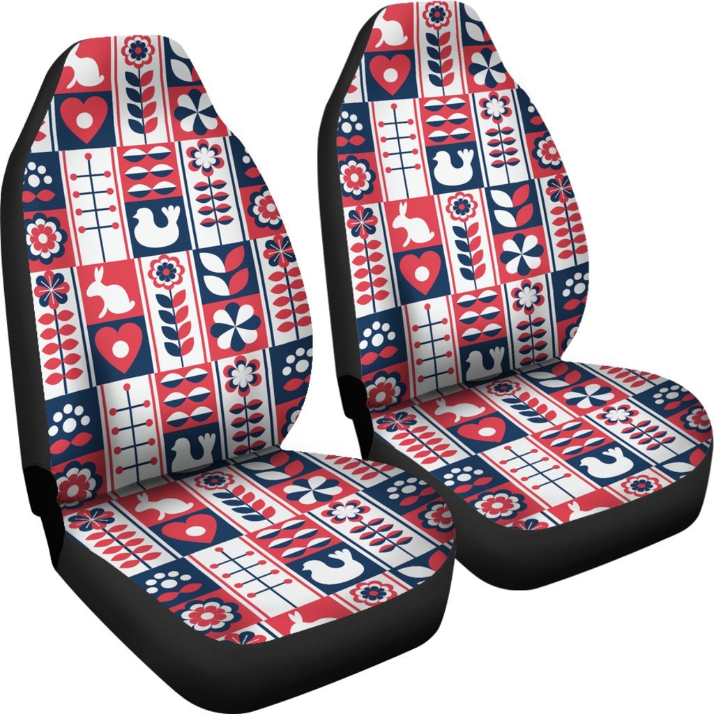 Pattern Print Swedish Universal Fit Car Seat Covers-grizzshop