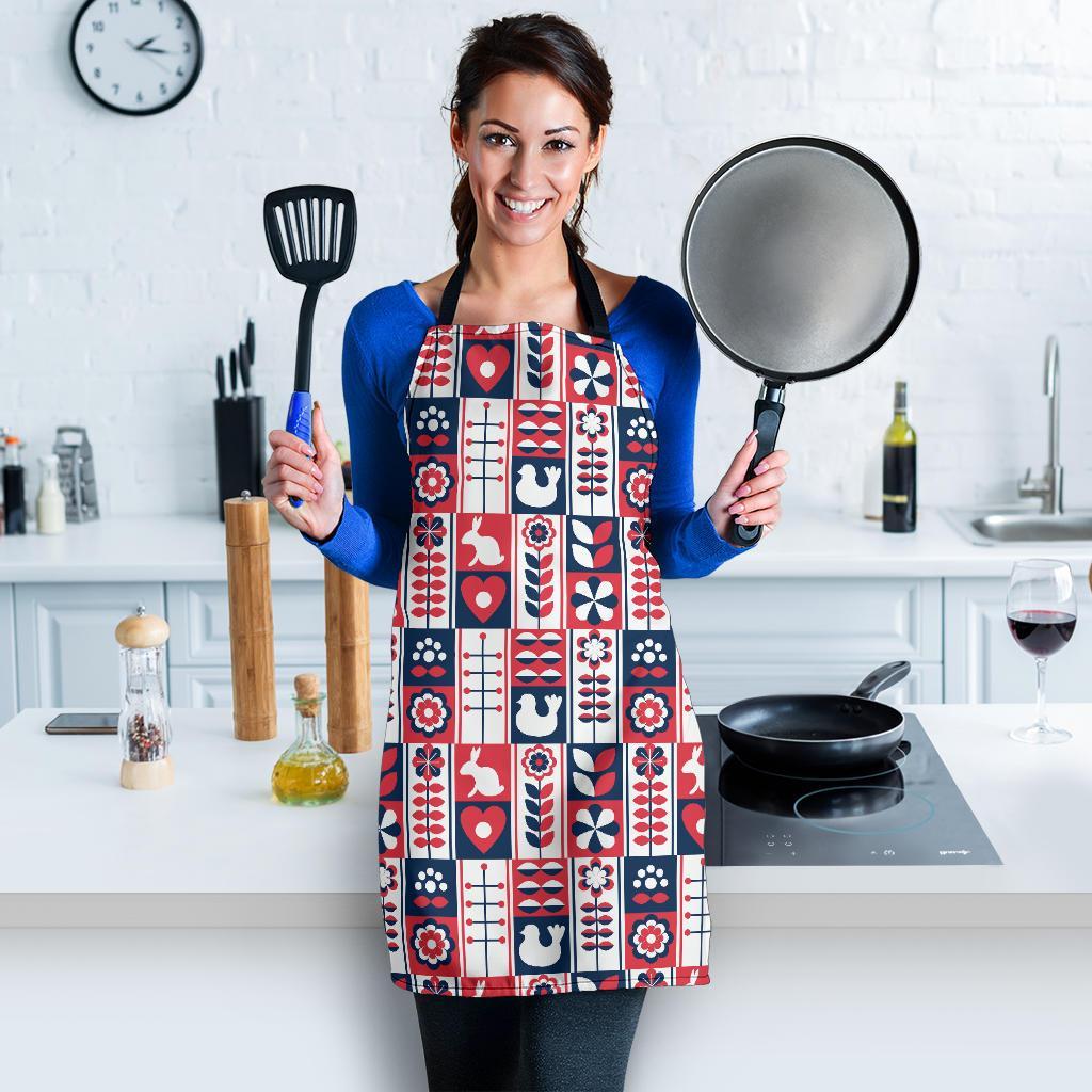 Pattern Print Swedish Women's Apron-grizzshop