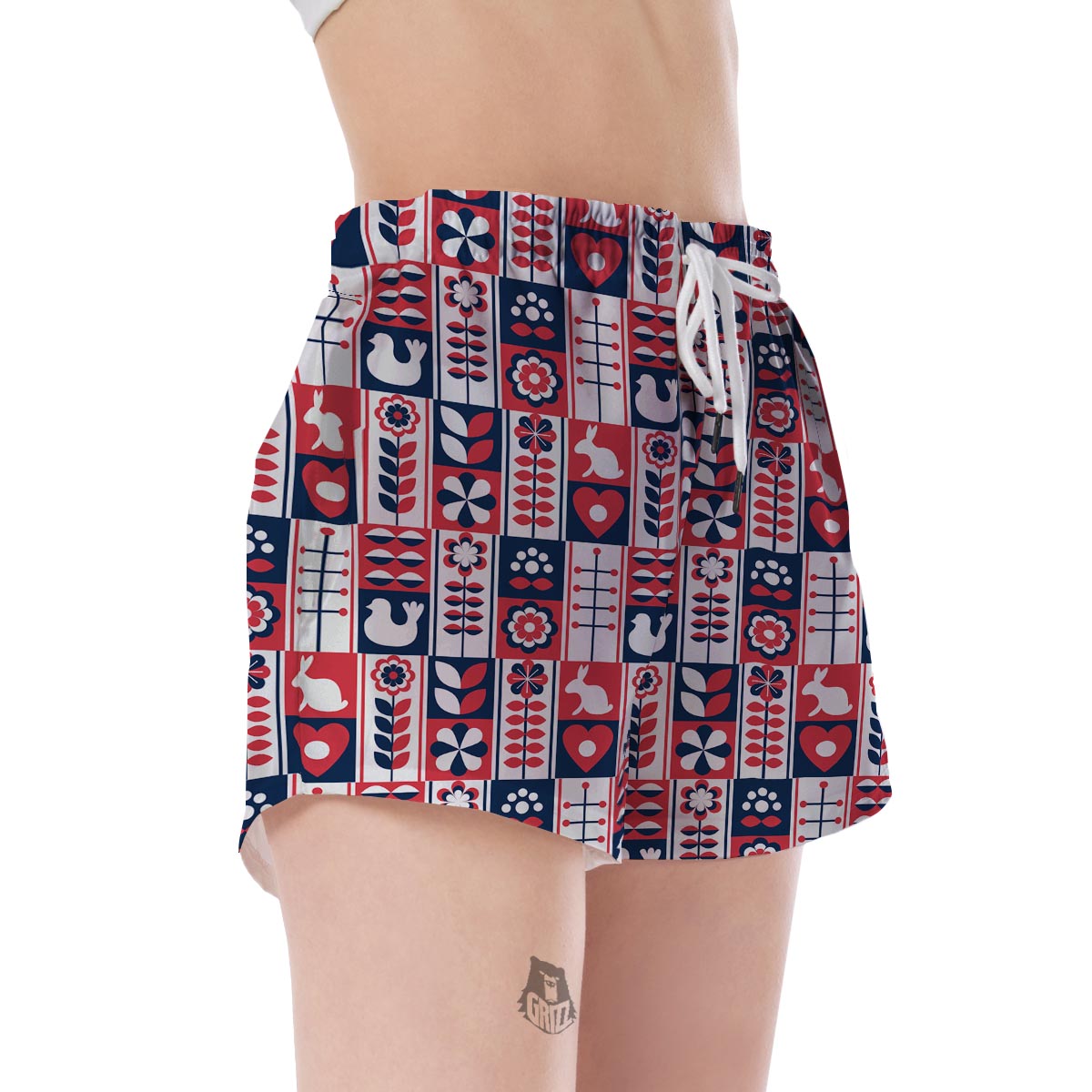 Pattern Print Swedish Women's Shorts-grizzshop