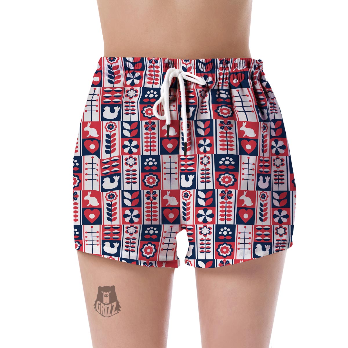 Pattern Print Swedish Women's Shorts-grizzshop