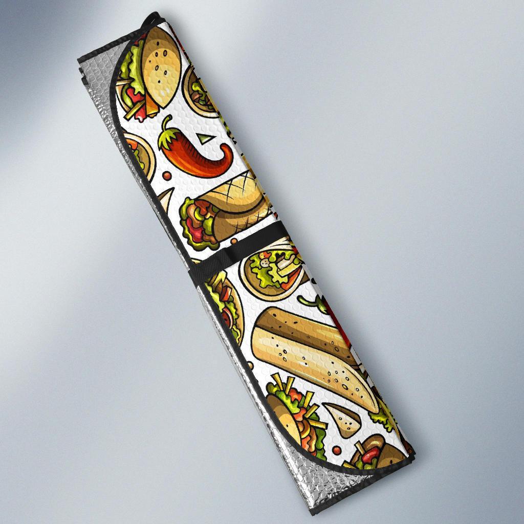 Pattern Print Taco Car Sun Shade-grizzshop