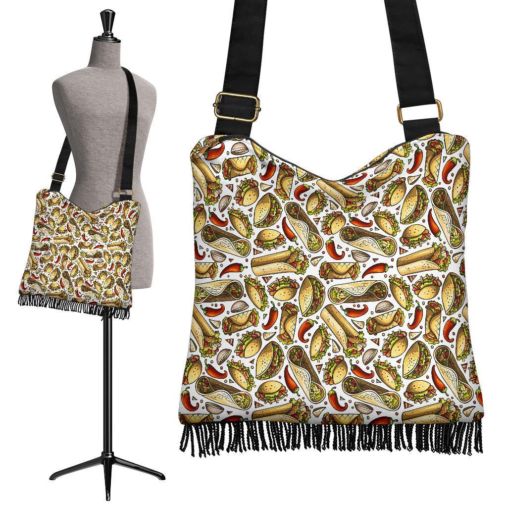 Pattern Print Taco Crossbody Bags-grizzshop