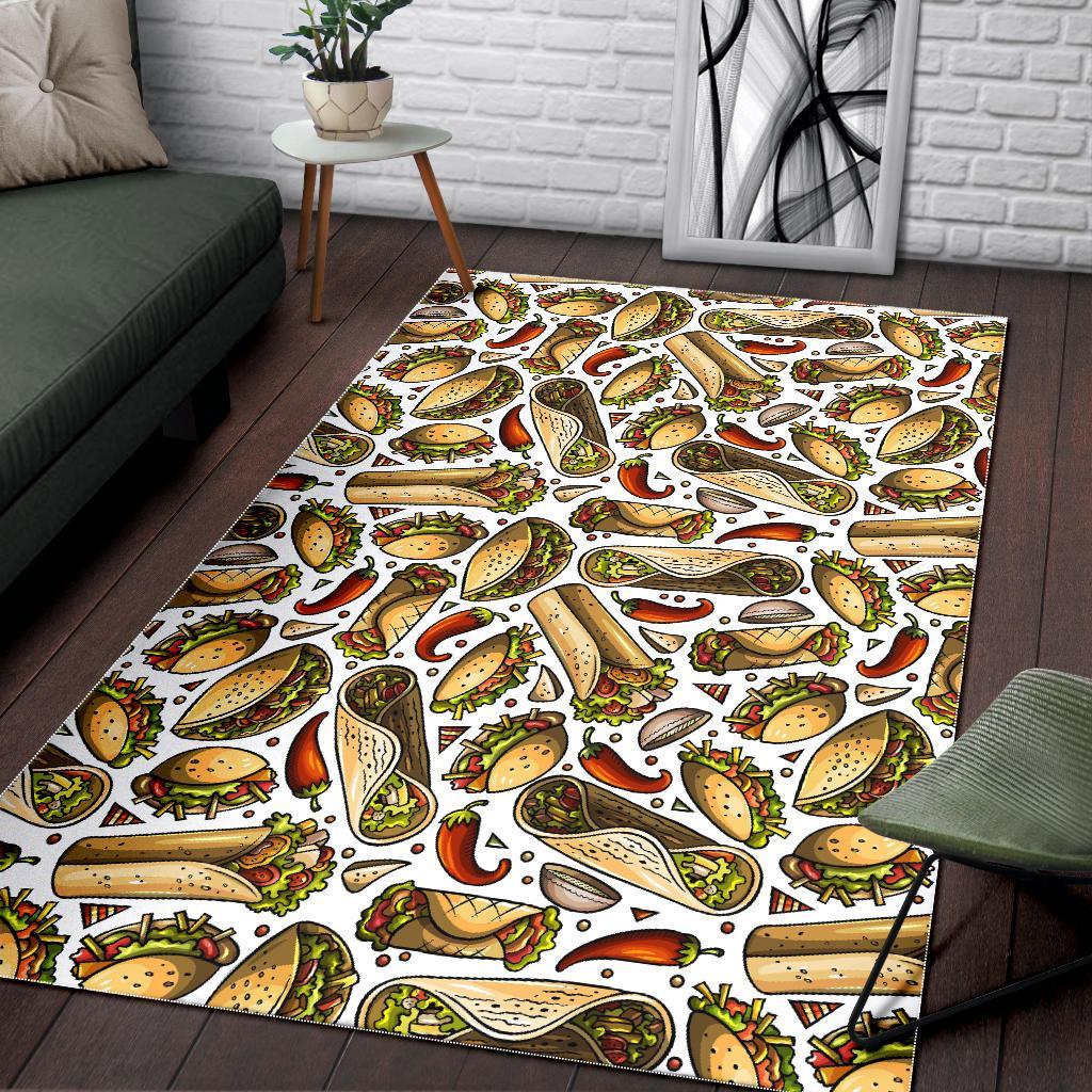 Pattern Print Taco Floor Mat-grizzshop