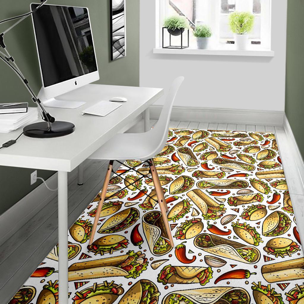 Pattern Print Taco Floor Mat-grizzshop