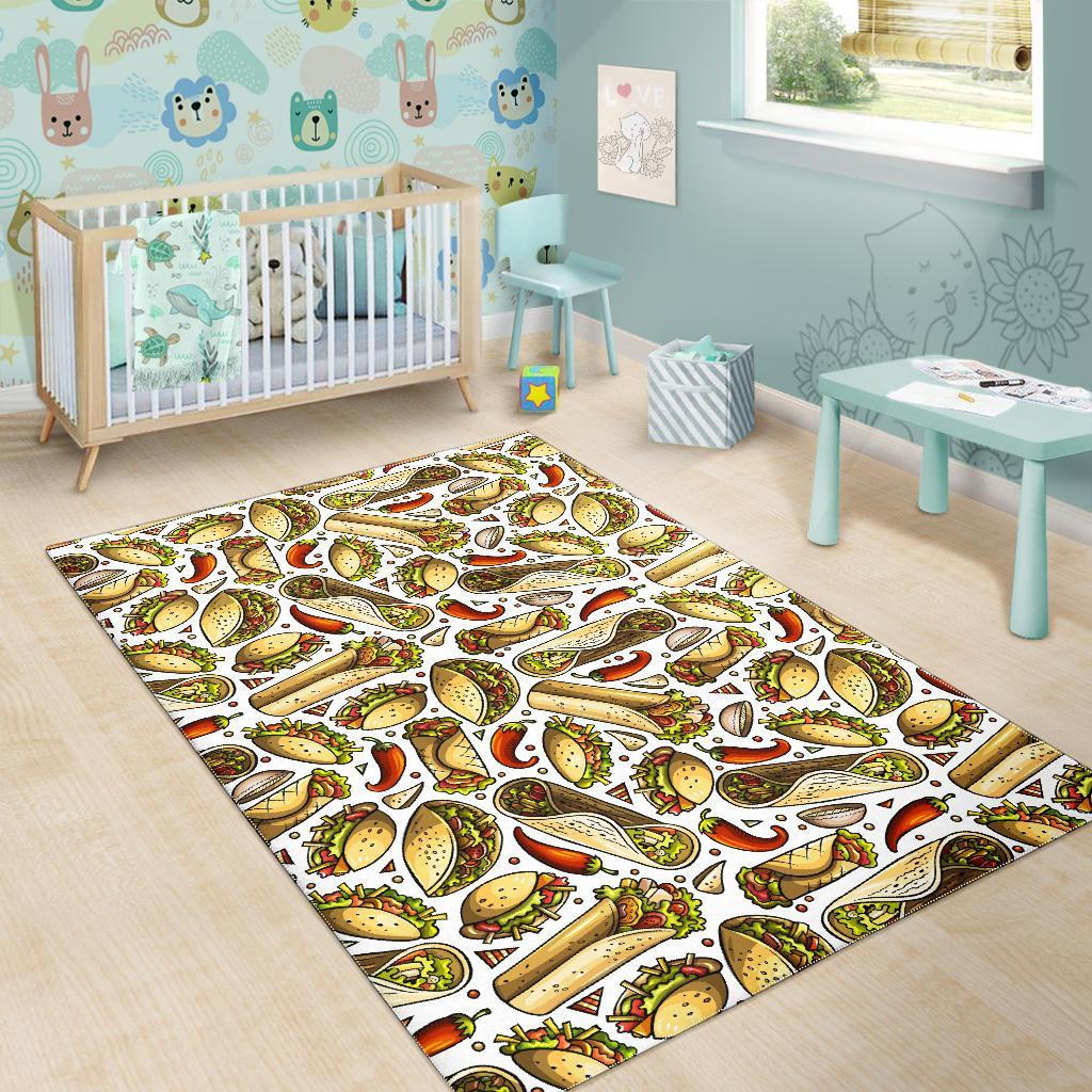 Pattern Print Taco Floor Mat-grizzshop