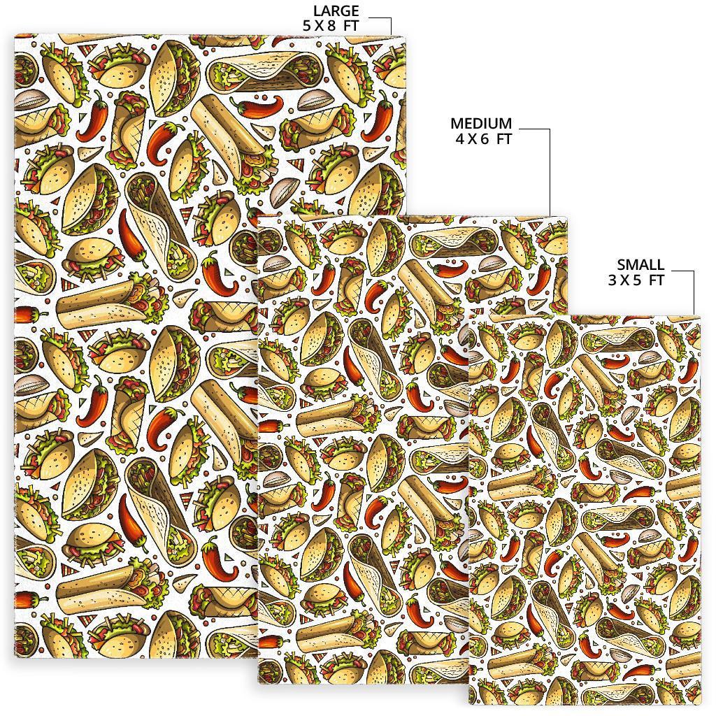 Pattern Print Taco Floor Mat-grizzshop