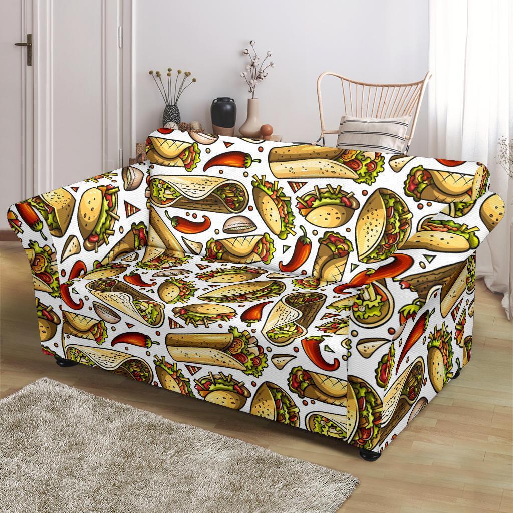 Pattern Print Taco Loveseat Cover-grizzshop