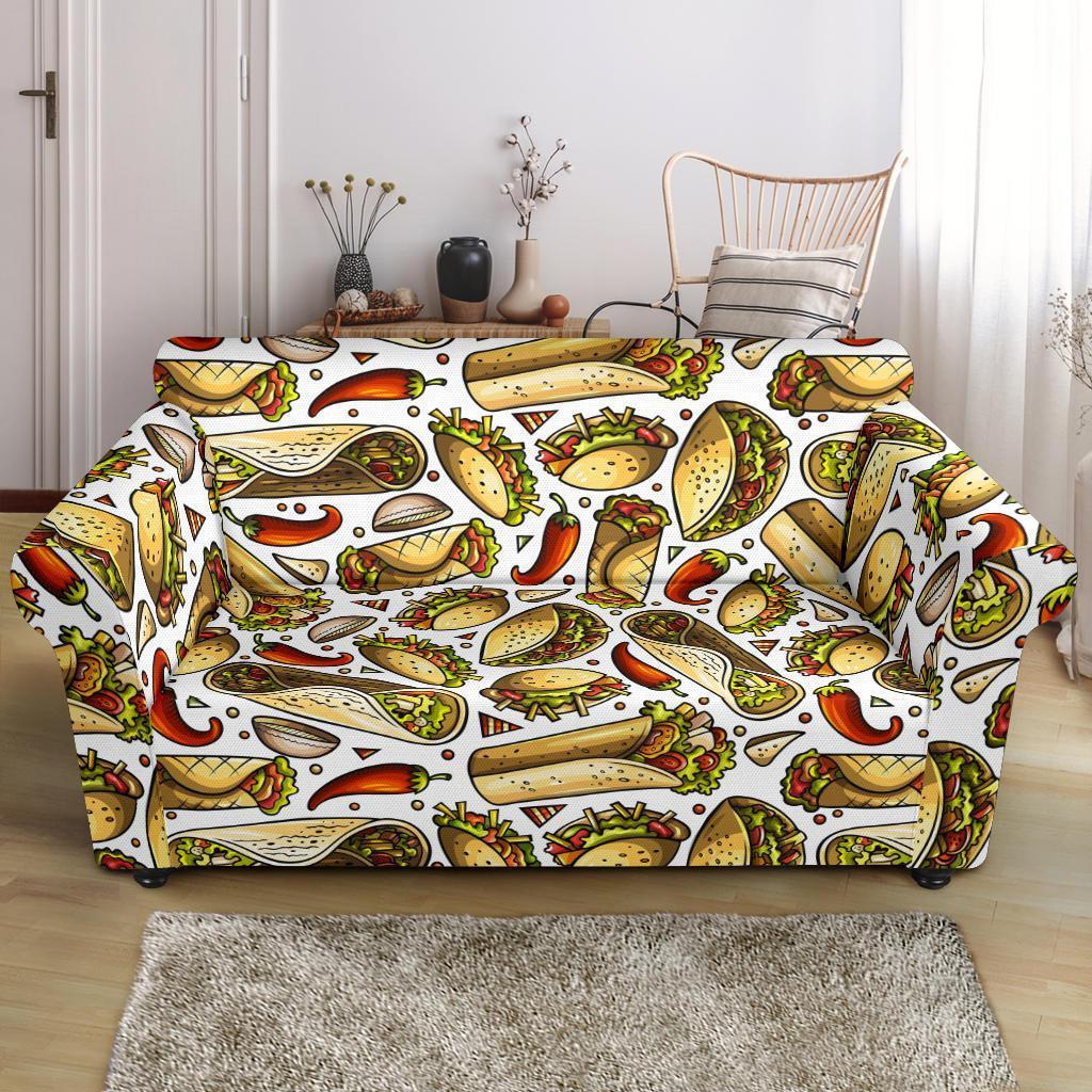 Pattern Print Taco Loveseat Cover-grizzshop