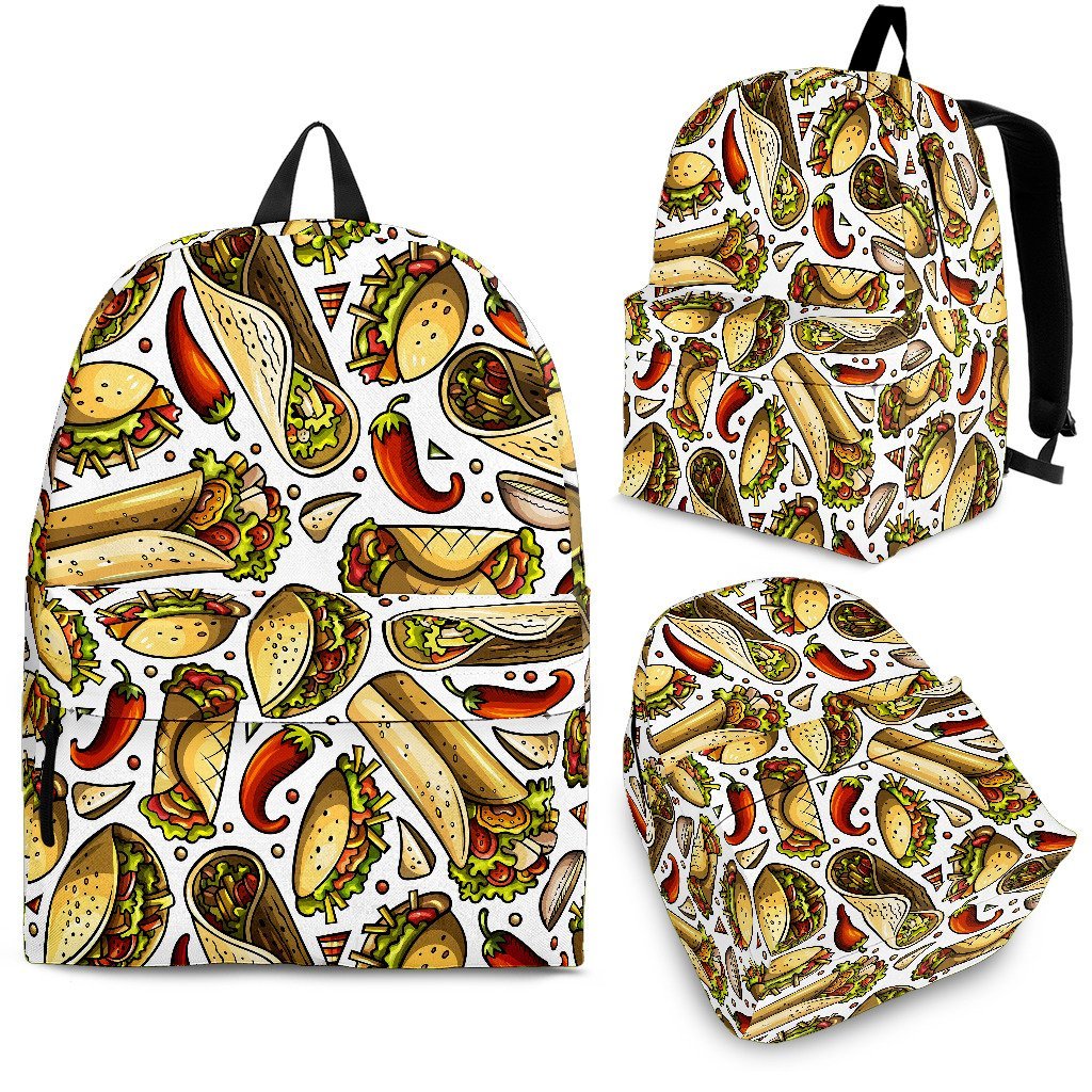 Pattern Print Taco Premium Backpack-grizzshop