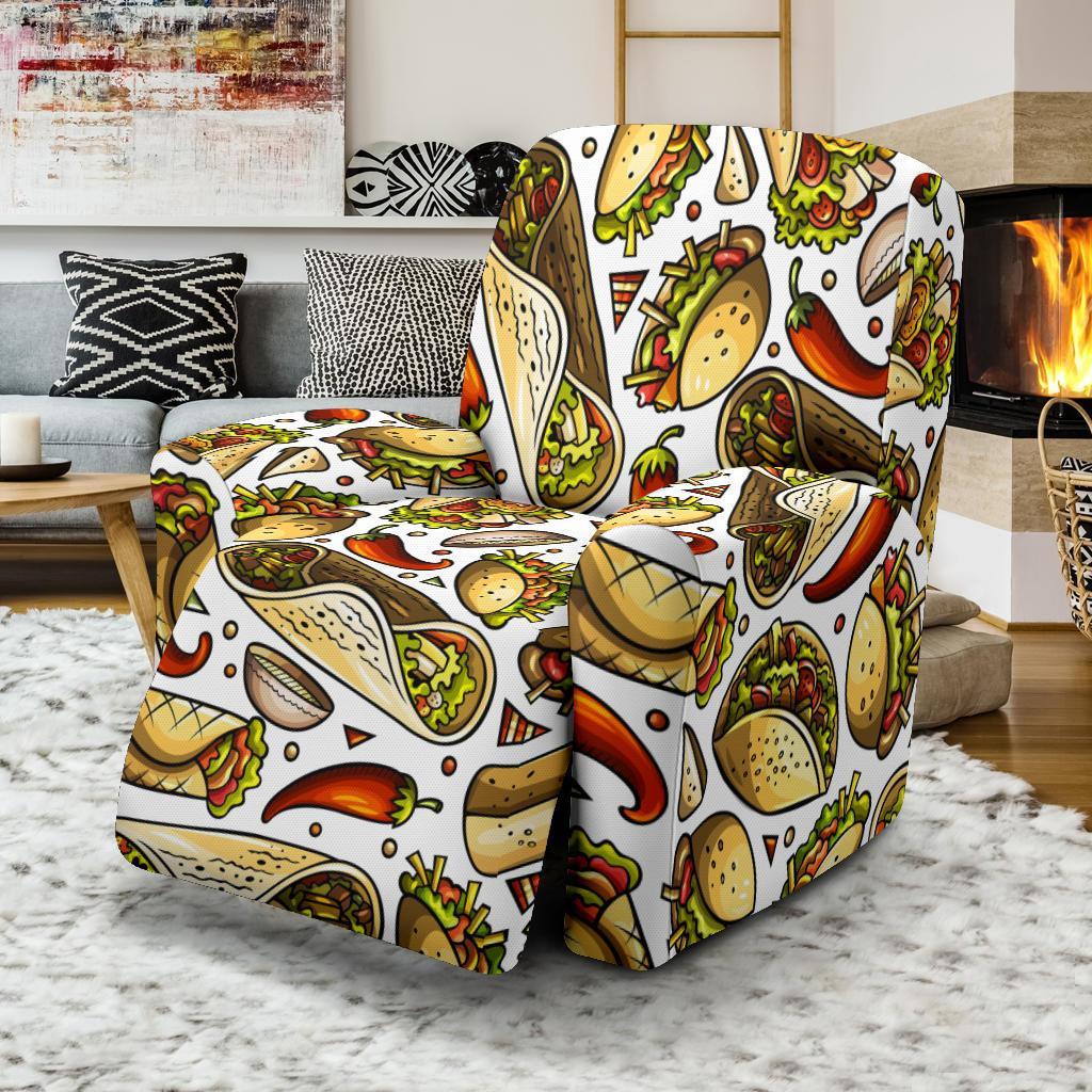 Pattern Print Taco Recliner Cover-grizzshop