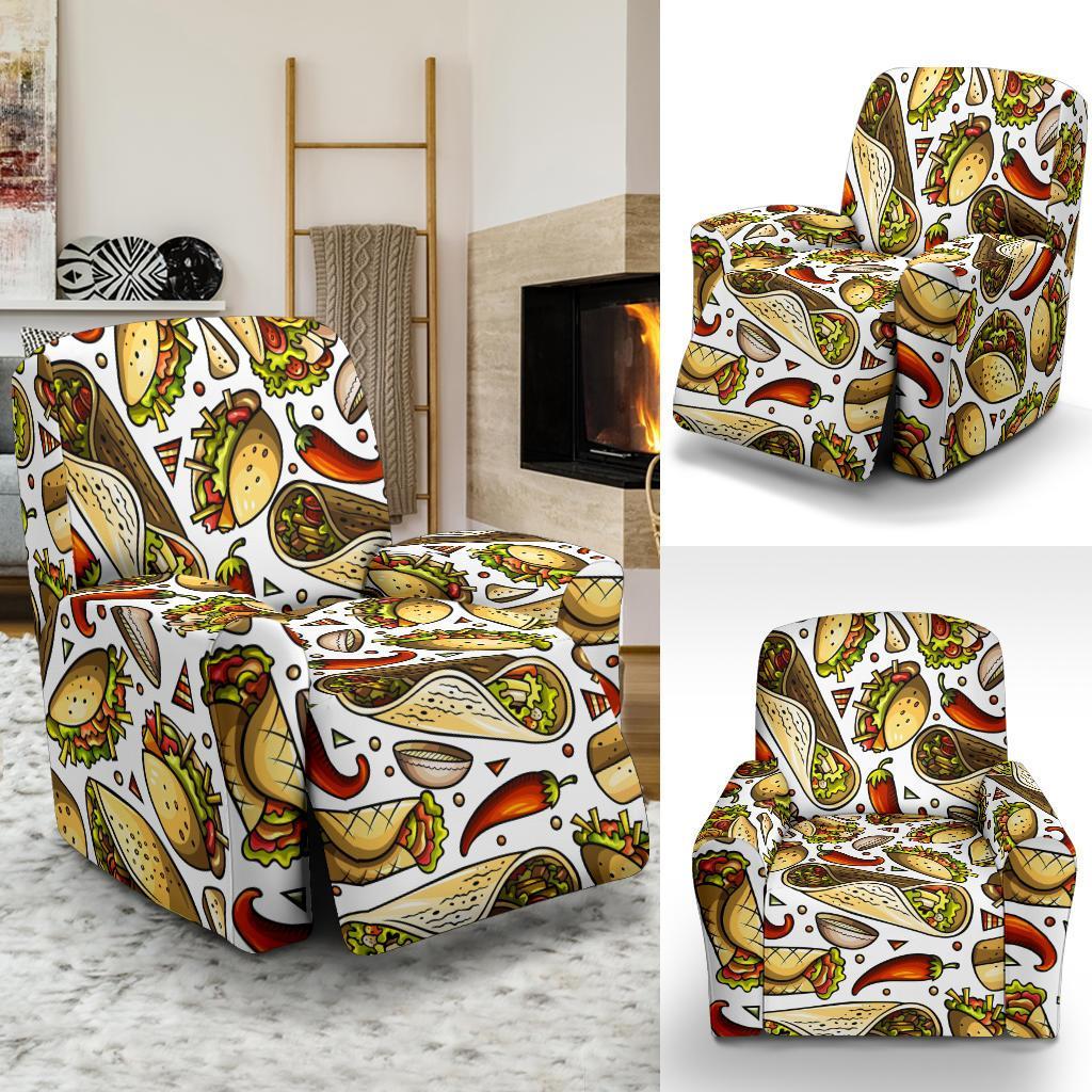 Pattern Print Taco Recliner Cover-grizzshop