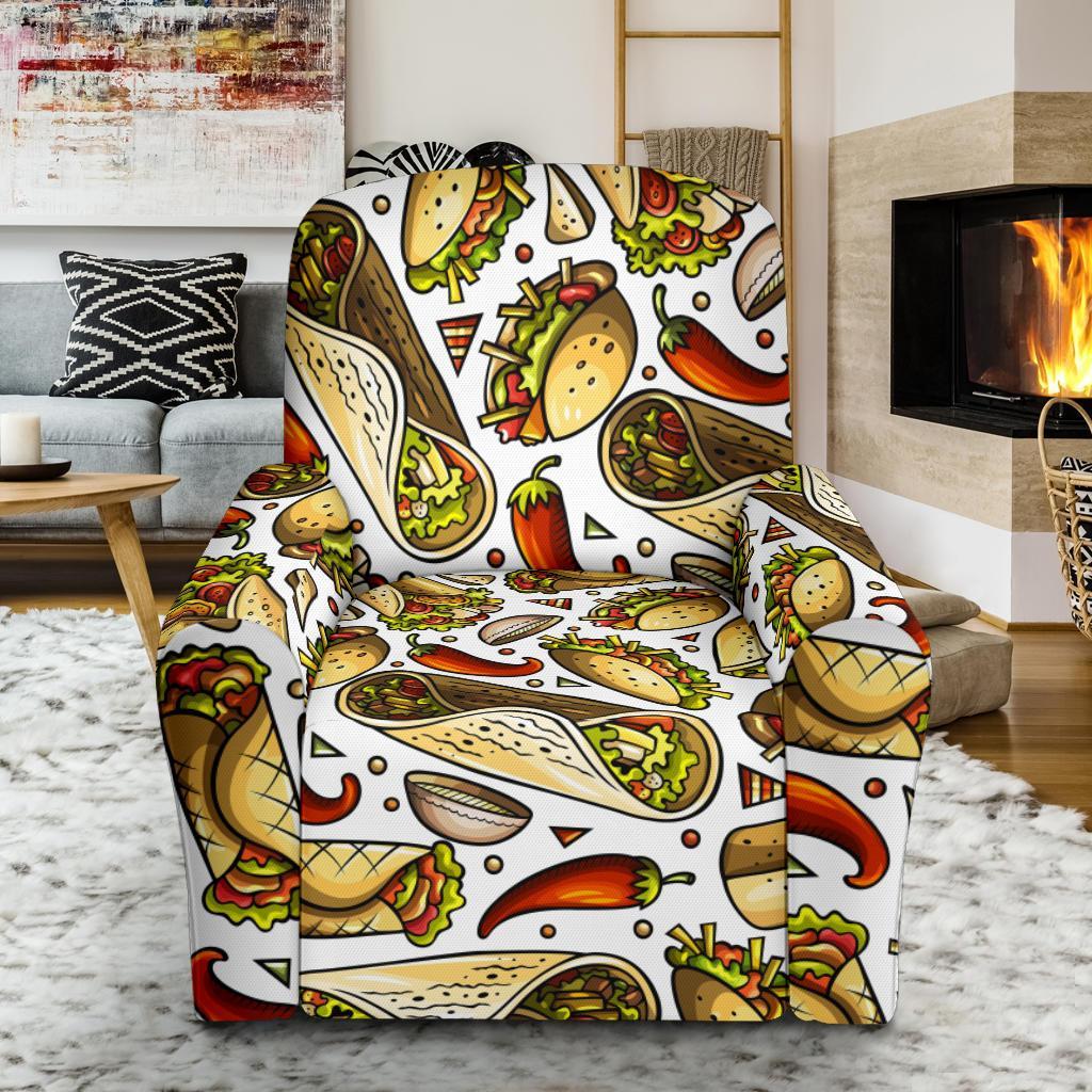 Pattern Print Taco Recliner Cover-grizzshop