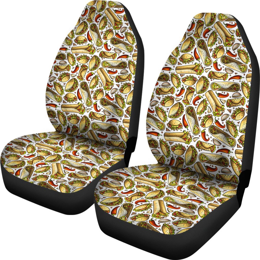 Pattern Print Taco Universal Fit Car Seat Cover-grizzshop