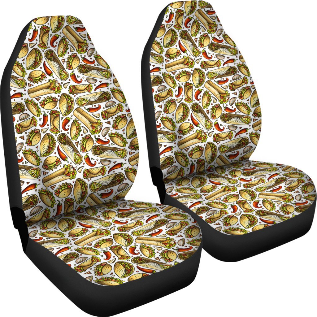 Pattern Print Taco Universal Fit Car Seat Cover-grizzshop