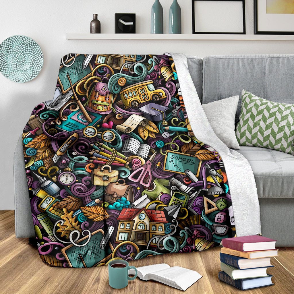 Pattern Print Teacher Blanket-grizzshop