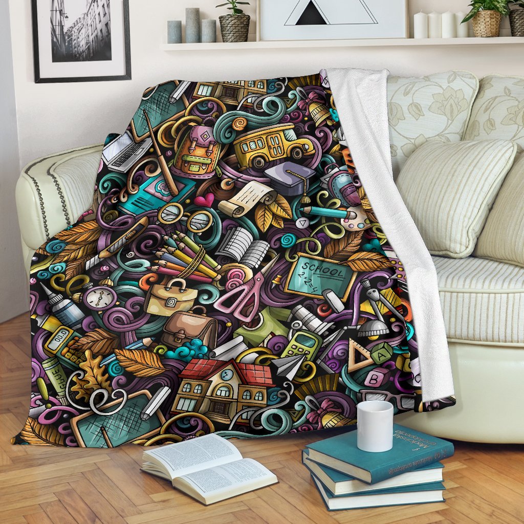 Pattern Print Teacher Blanket-grizzshop