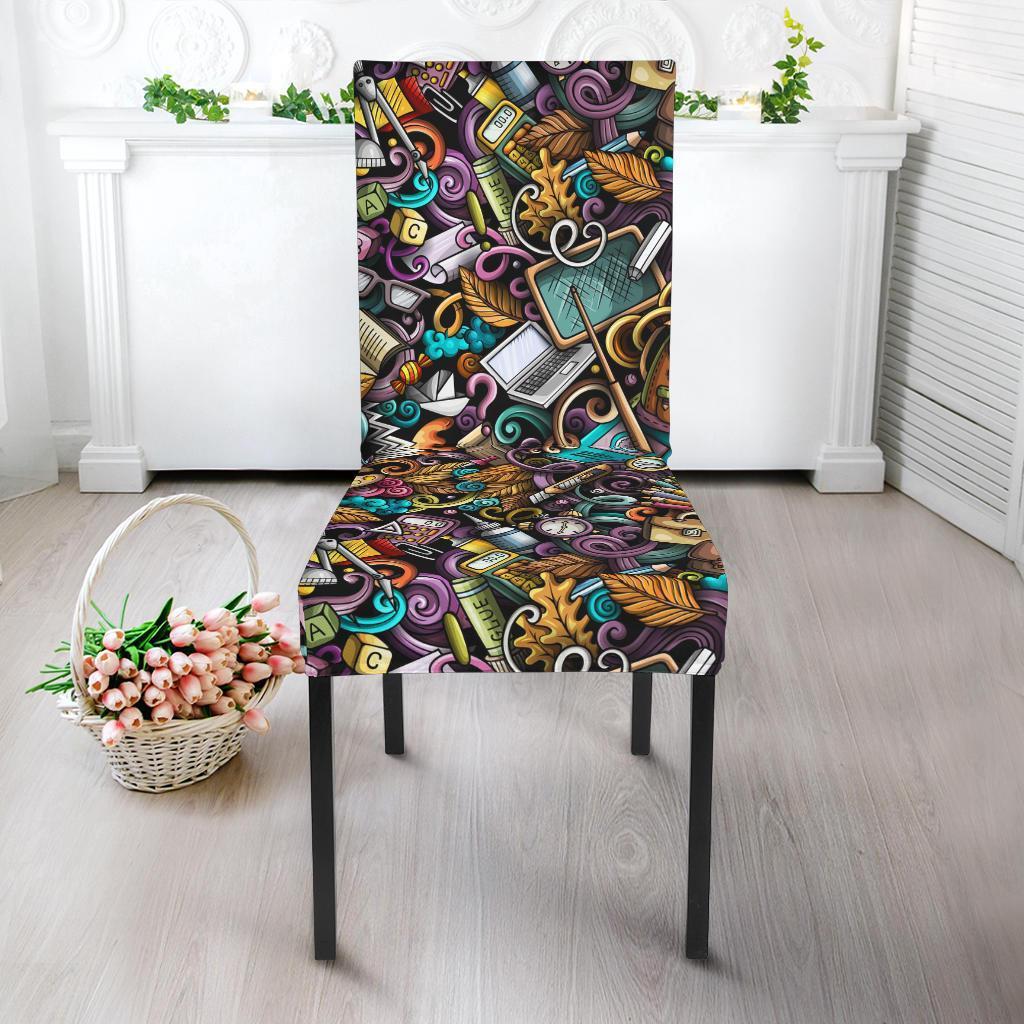 Pattern Print Teacher Chair Cover-grizzshop