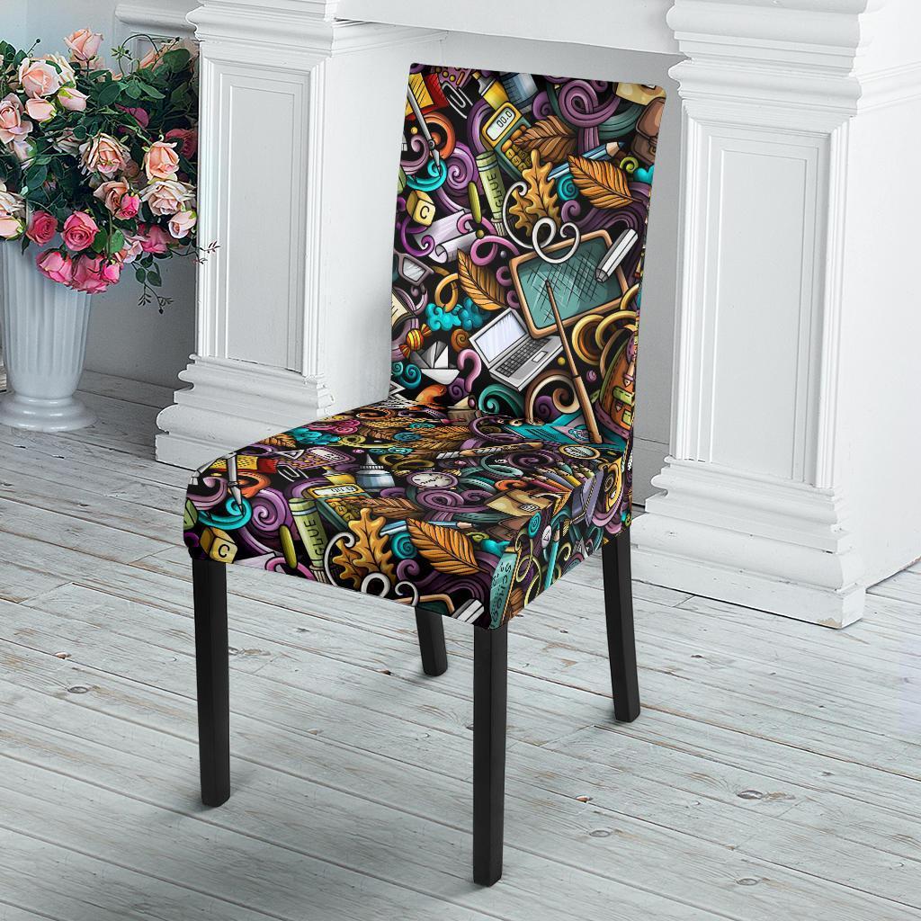 Pattern Print Teacher Chair Cover-grizzshop