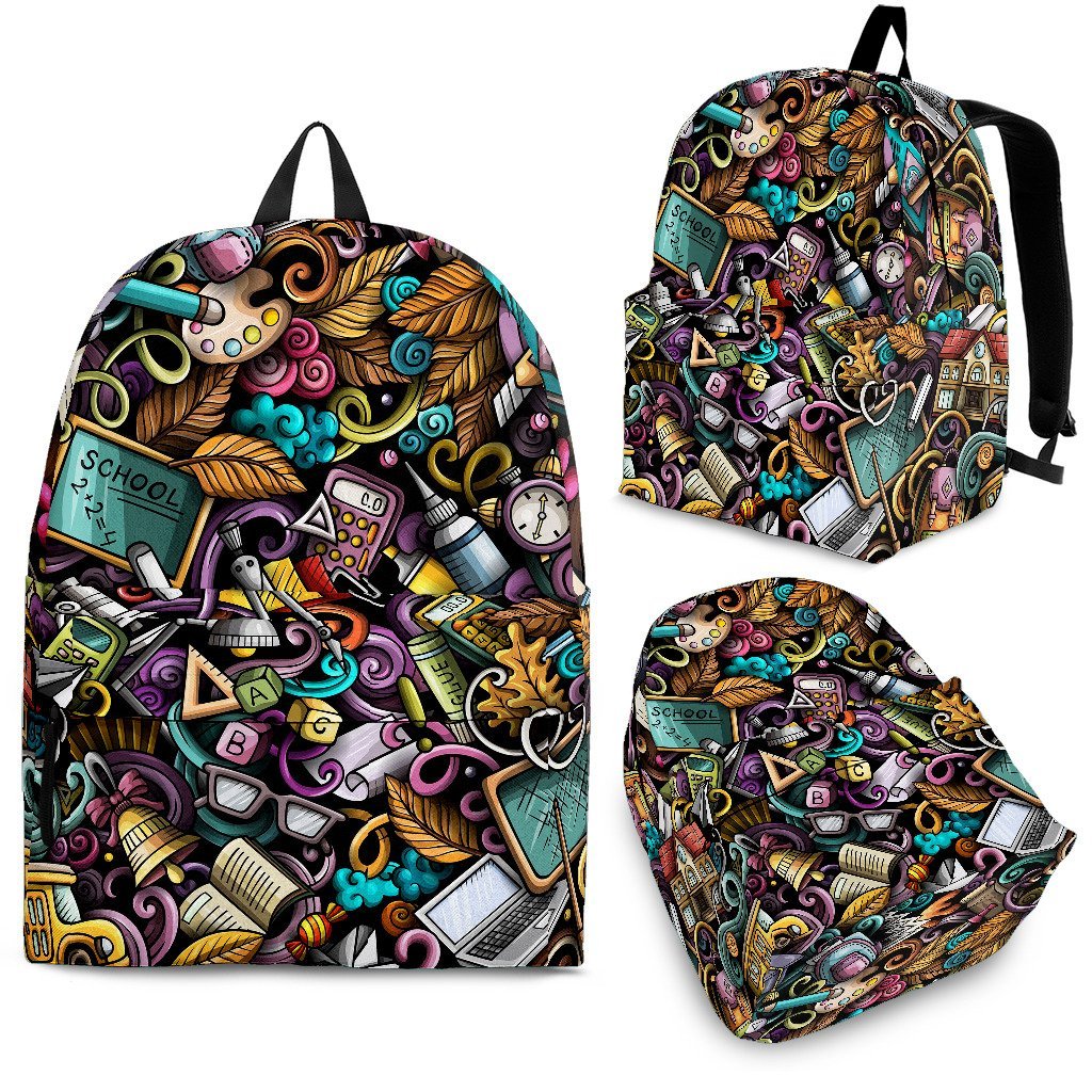 Pattern Print Teacher Premium Backpack-grizzshop