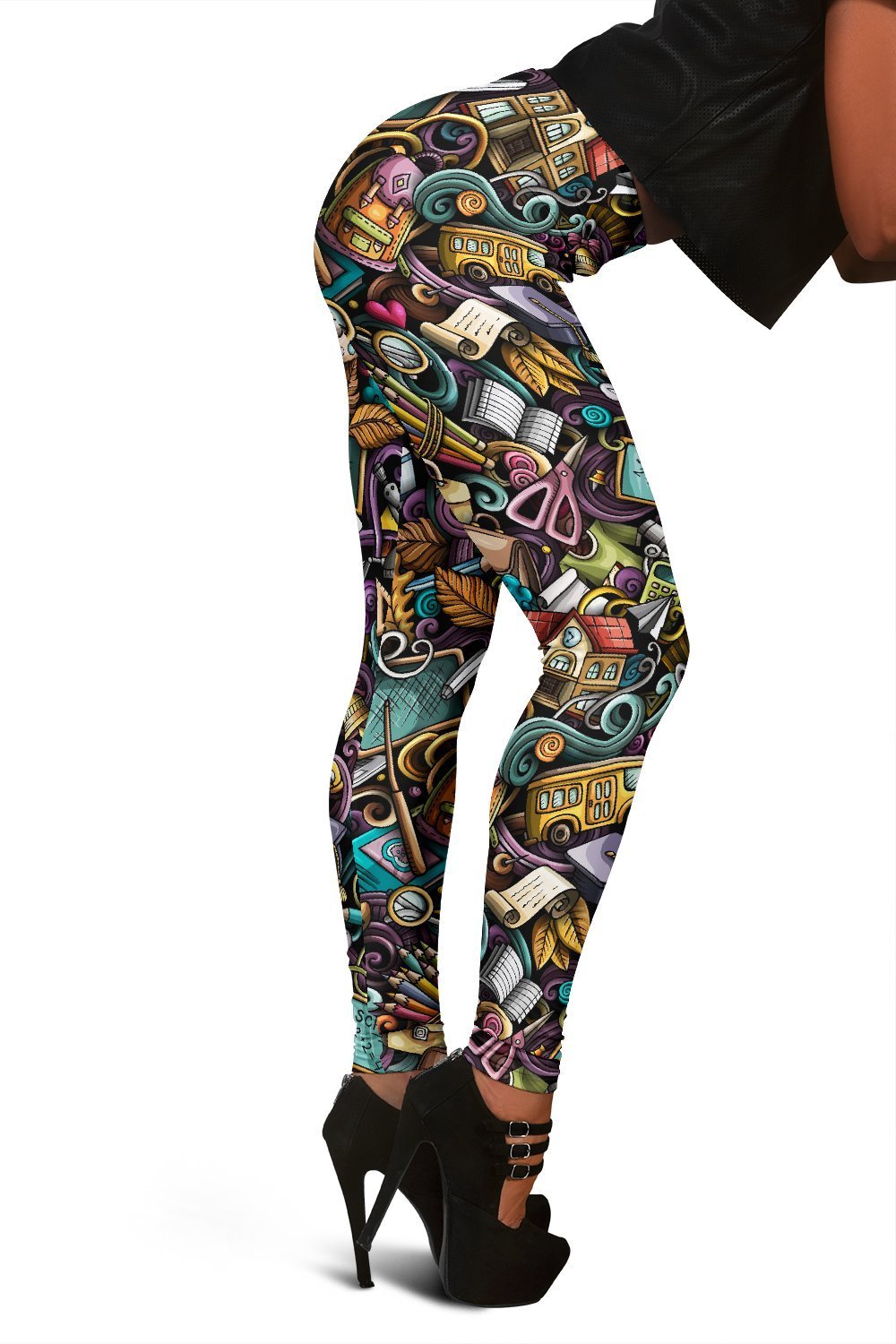 Pattern Print Teacher Print Pattern Women Leggings-grizzshop