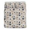 Pattern Print Teddy Bear Duvet Cover Bedding Set-grizzshop