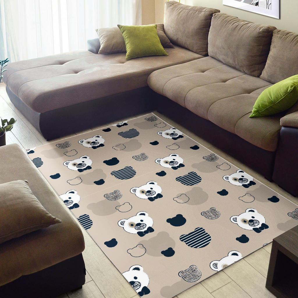 Pattern Print Teddy Bear Floor Mat-grizzshop