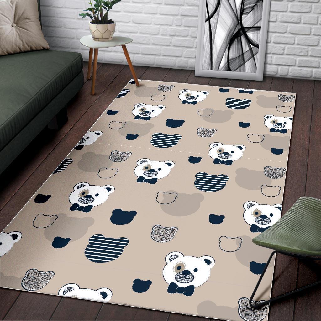 Pattern Print Teddy Bear Floor Mat-grizzshop