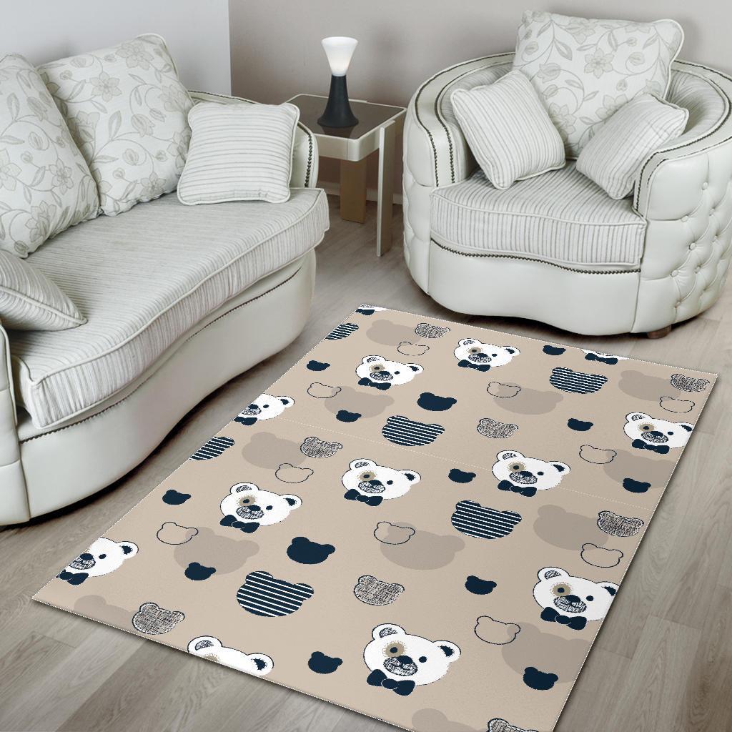 Pattern Print Teddy Bear Floor Mat-grizzshop