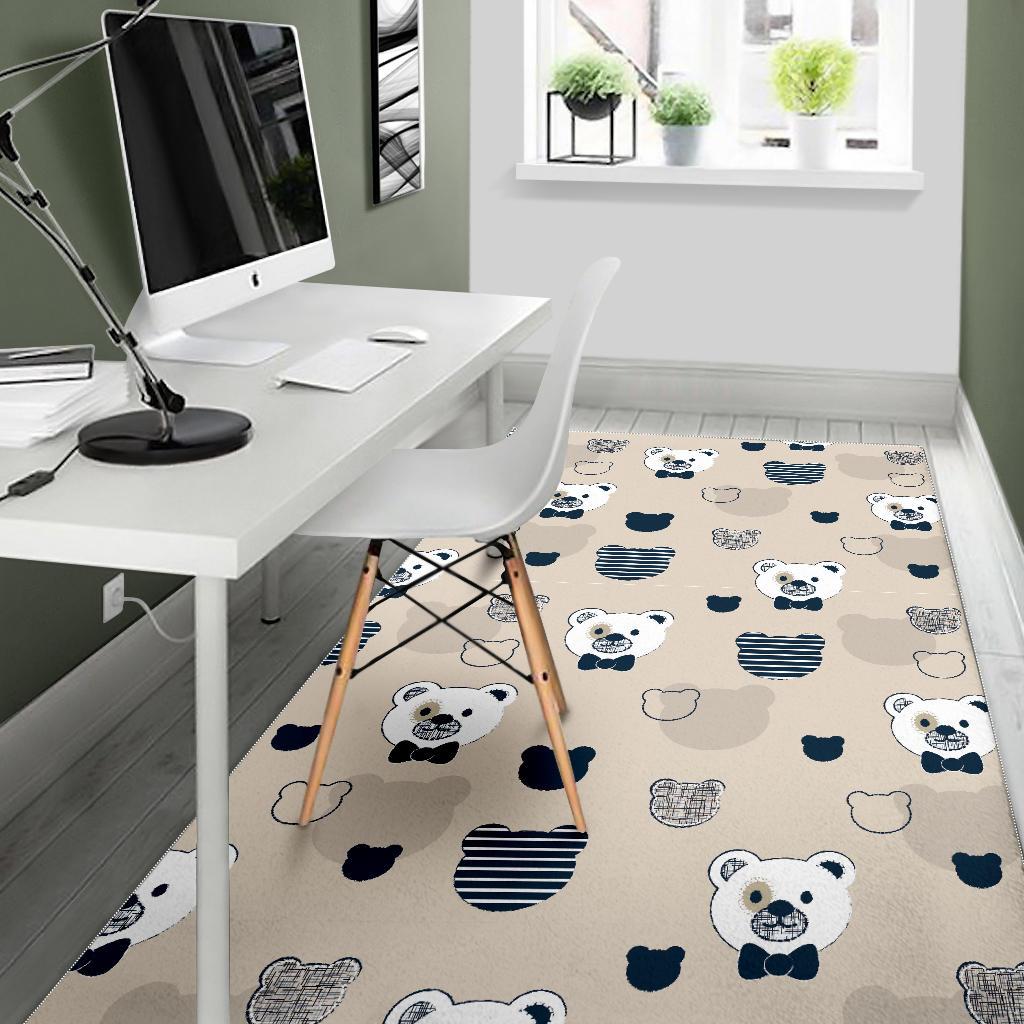 Pattern Print Teddy Bear Floor Mat-grizzshop