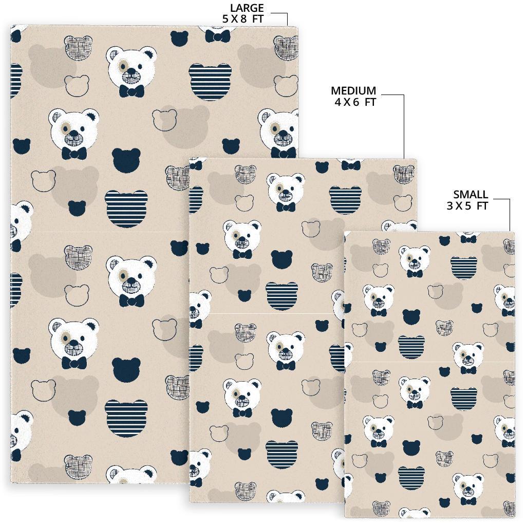 Pattern Print Teddy Bear Floor Mat-grizzshop