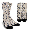 Pattern Print Teddy Bear Unisex Crew Socks-grizzshop