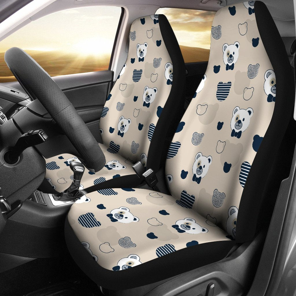 Pattern Print Teddy Bear Universal Fit Car Seat Cover-grizzshop