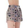 Pattern Print Teddy Bear Women's Shorts-grizzshop