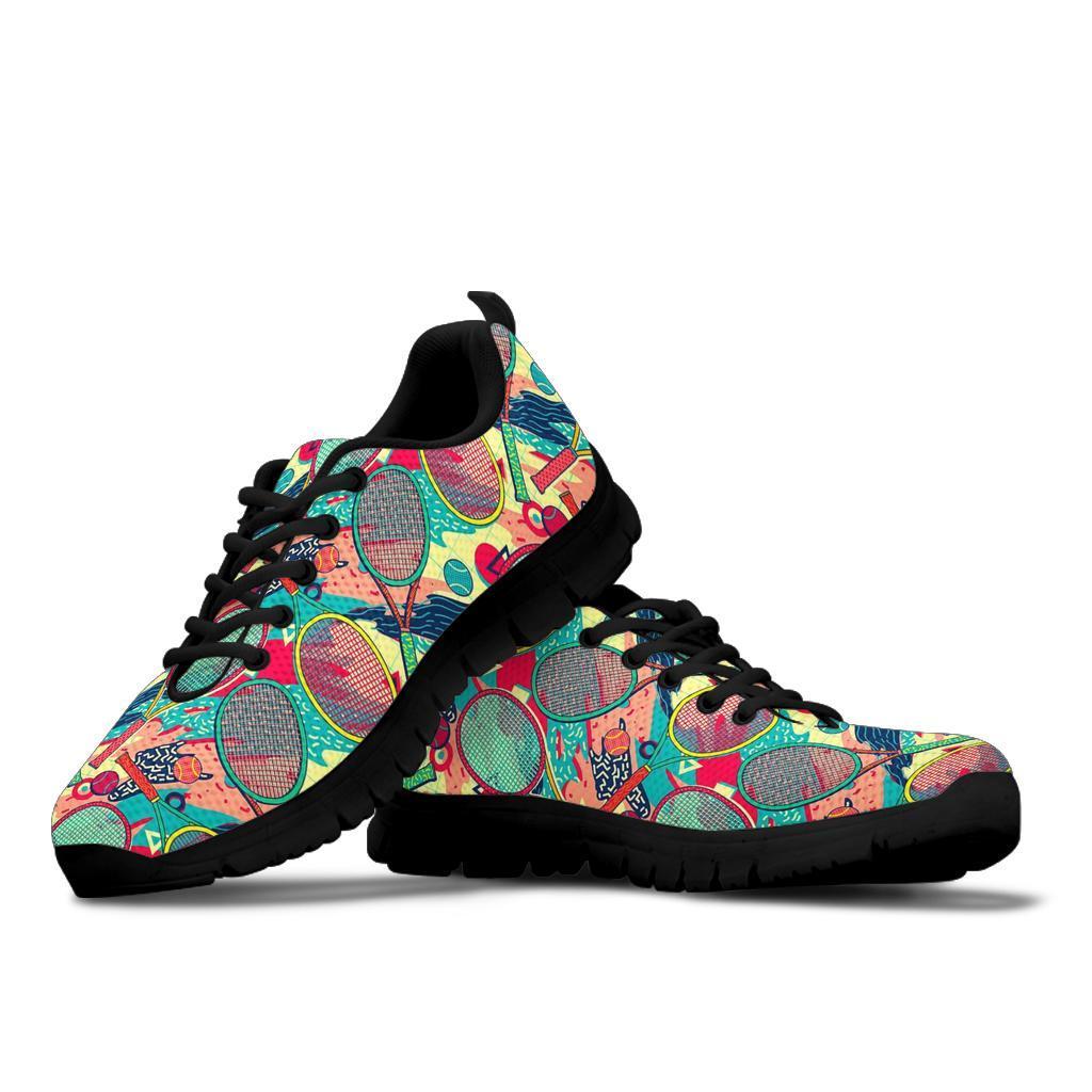 Pattern Print Tennis Sneaker Shoes For Men Women-grizzshop