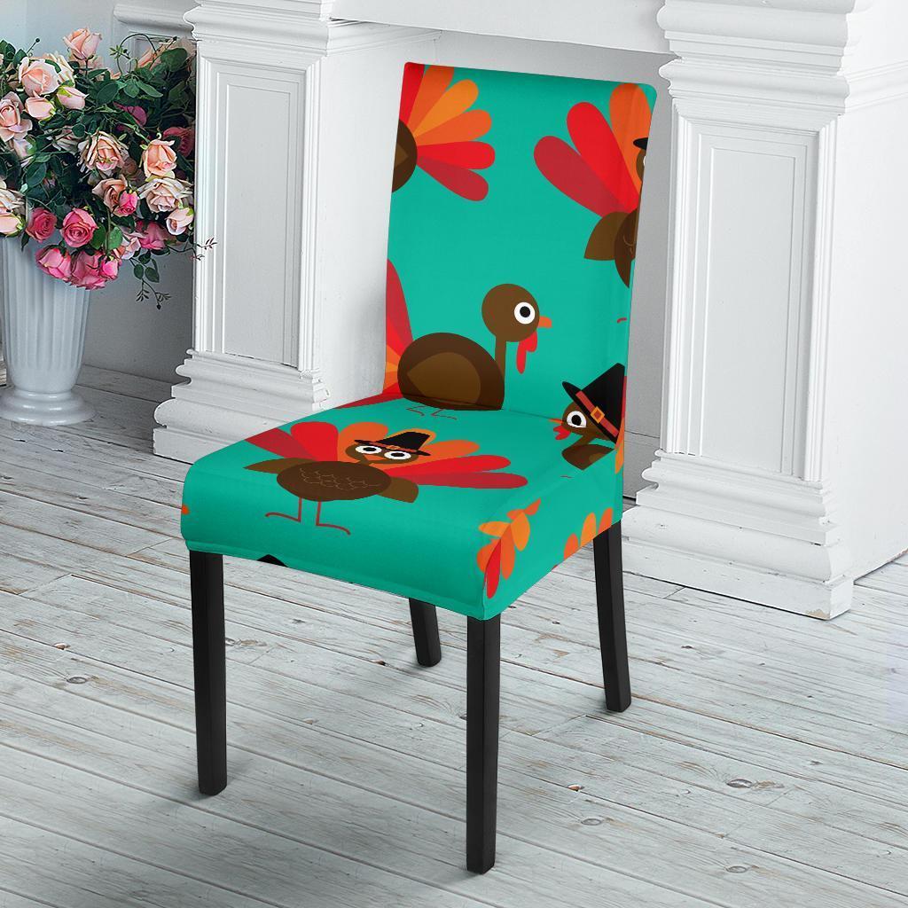 Pattern Print Thankgiving Turkey Chair Cover-grizzshop