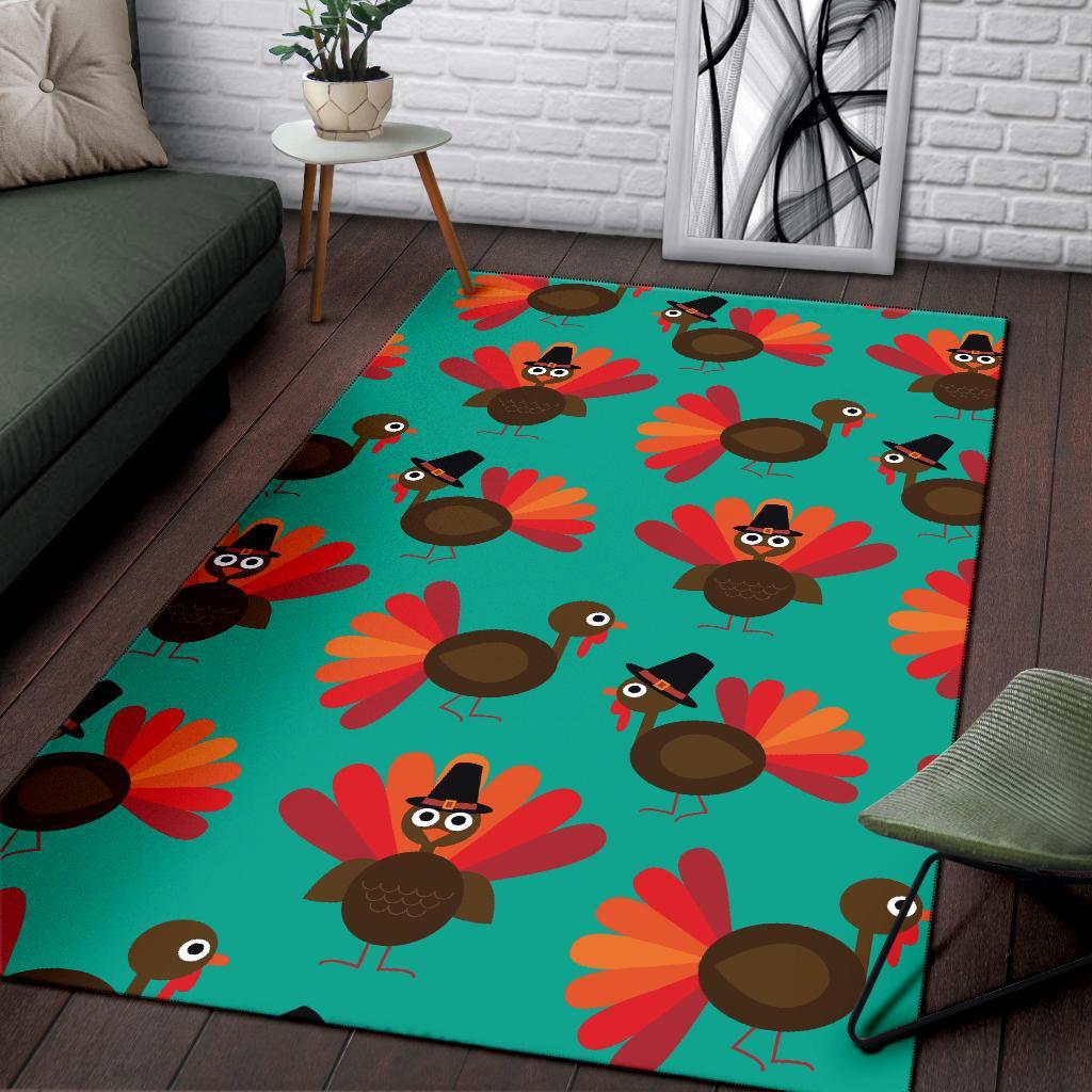 Pattern Print Thankgiving Turkey Floor Mat-grizzshop