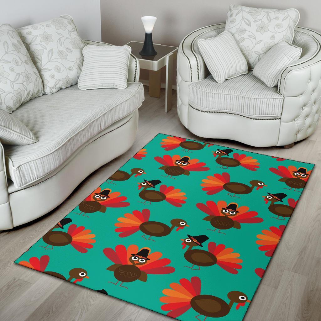 Pattern Print Thankgiving Turkey Floor Mat-grizzshop