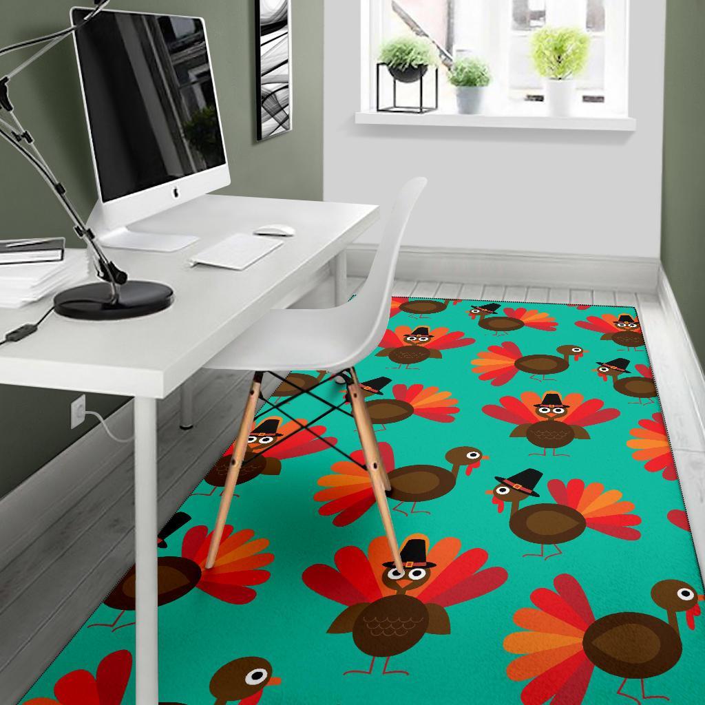 Pattern Print Thankgiving Turkey Floor Mat-grizzshop