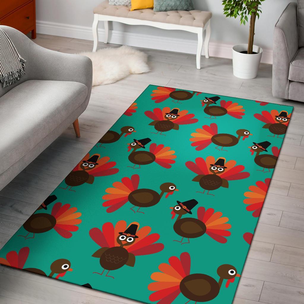 Pattern Print Thankgiving Turkey Floor Mat-grizzshop