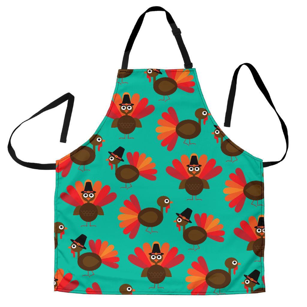 Pattern Print Thankgiving Turkey Men's Apron-grizzshop