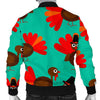 Pattern Print Thankgiving Turkey Men's Bomber Jacket-grizzshop