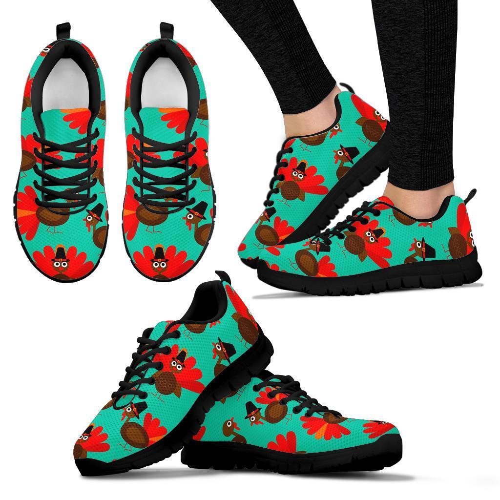 Pattern Print Thankgiving Turkey Sneaker Shoes For Men Women-grizzshop