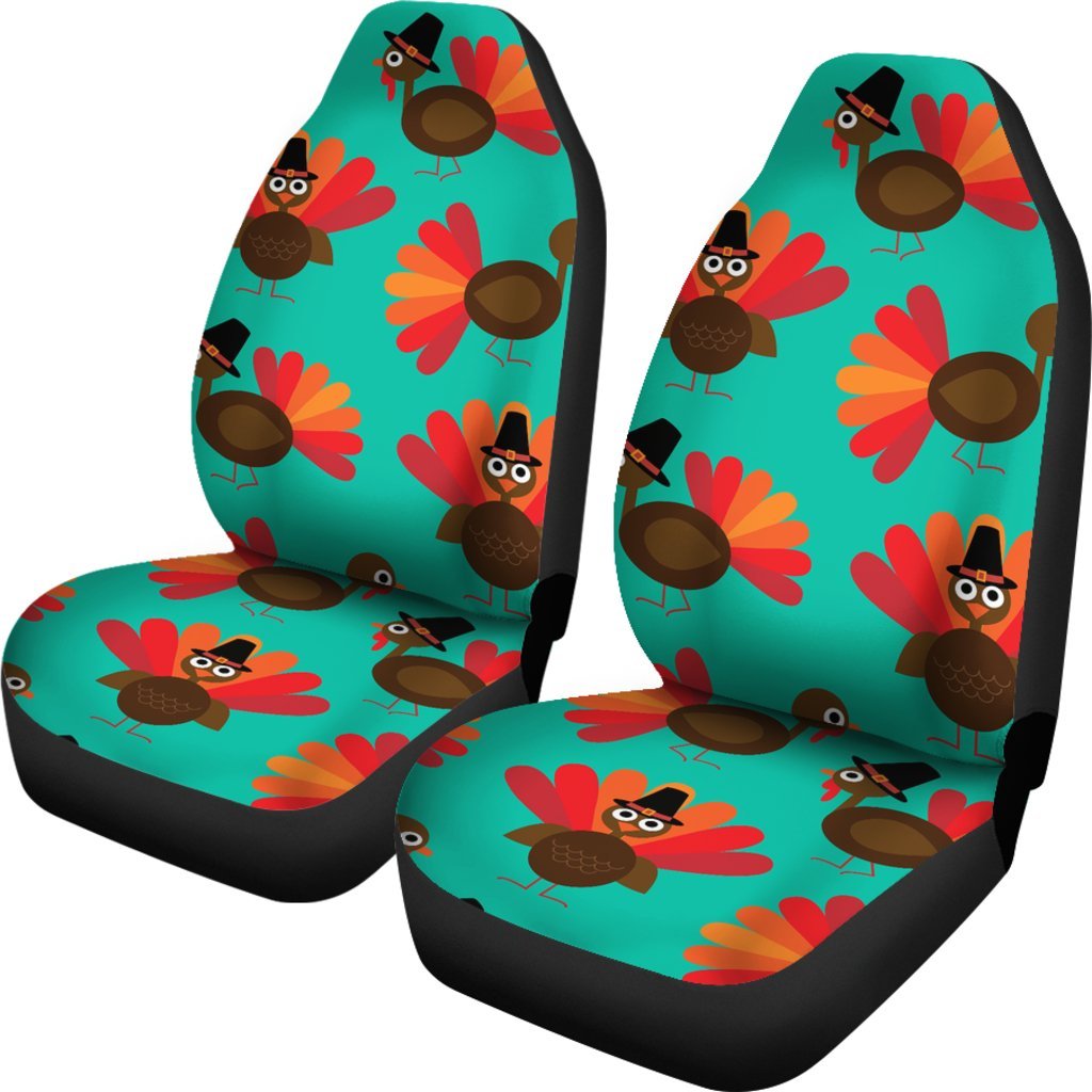 Pattern Print Thankgiving Turkey Universal Fit Car Seat Covers-grizzshop